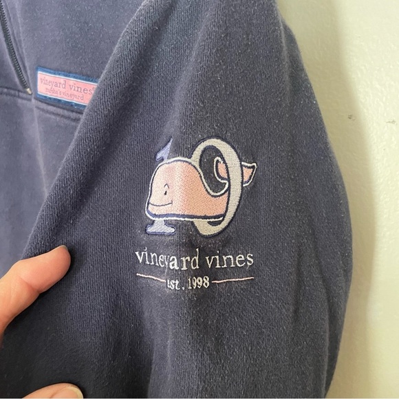 Vineyard vines men’s navy 1/4 zip navy size small 100% cotton - Picture 6 of 6